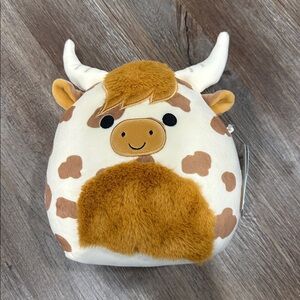 NWT 8” Alonzo Squishmallows Spotted Highland Cow